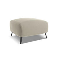 POUF Samt Stoff Creme - Perlmutt/Creme, Textil/Metall (65/44/65cm) - LaMiaSofa