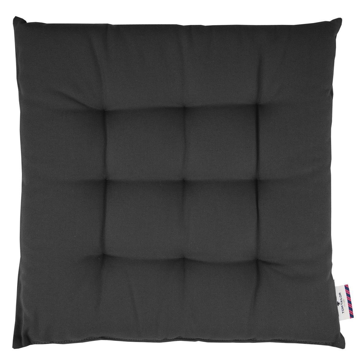 SITZKISSEN MIT 9 PUNKT-STEPPUNG DOVE - Anthrazit, Textil (40/40/5cm) - Tom Tailor