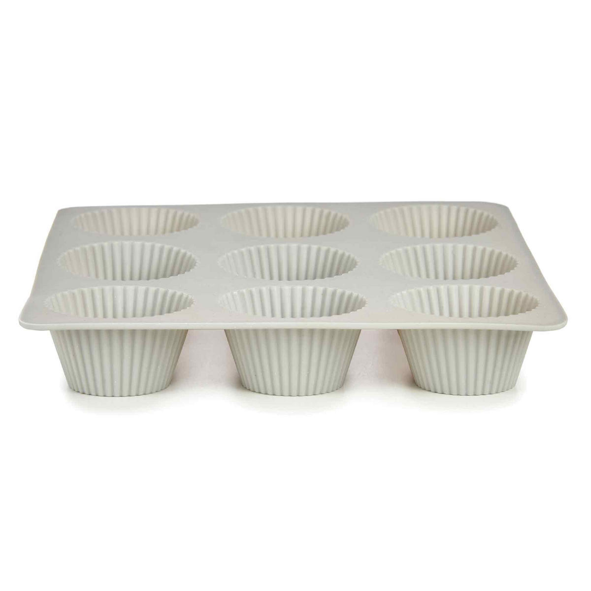 MUFFINFORM Silikon 9 Stück - Hellgrau, Kunststoff (22/3/22cm) - Kinvara