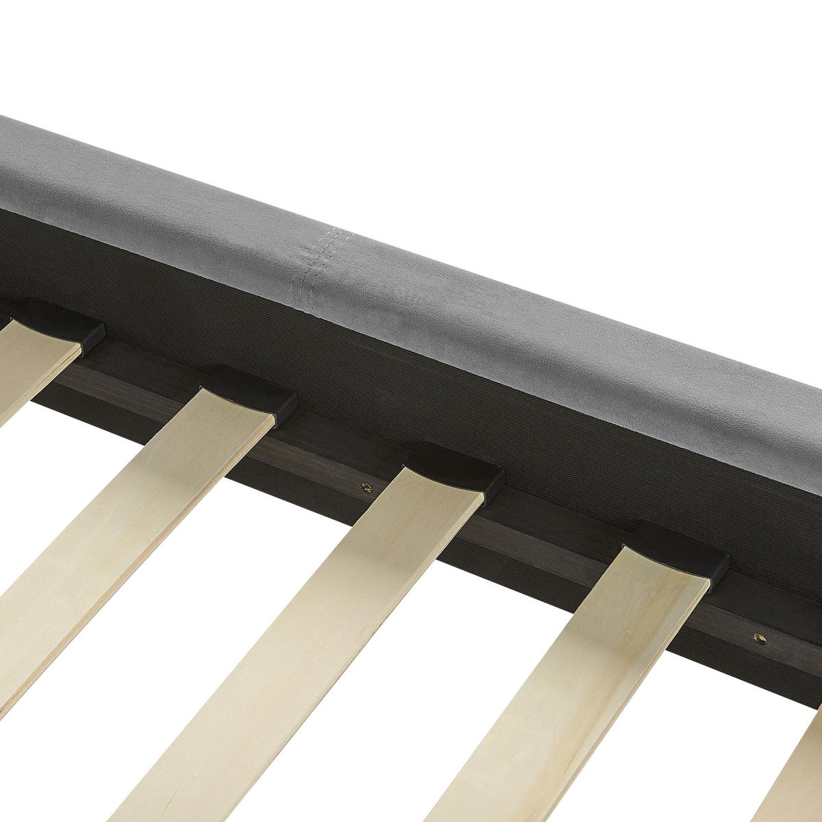 BETT mit Lattenrost 180x200 cm Grau Villette - Grau, Textil (180/200cm) - Beliani