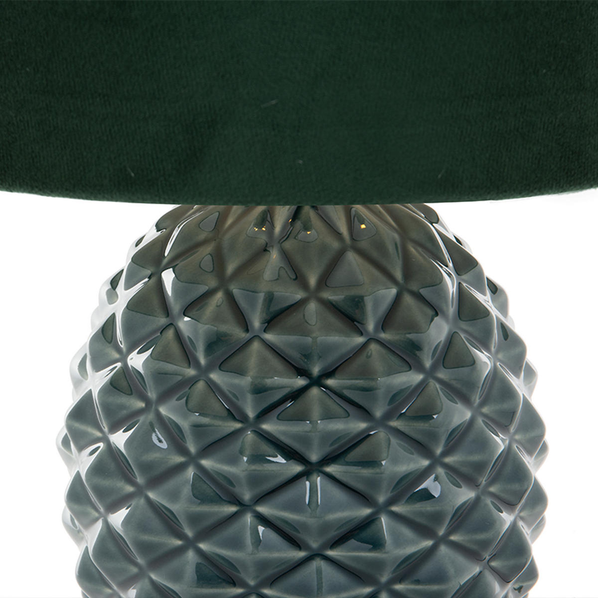 TISCHLEUCHTE FRUCTU, Tischlampe, 2-er Set, Grün - Grün, Keramik/Textil (25/25/38cm) - KONSIMO®