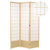 RAUMTEILER Canva II 3-tlg. Holz, Reispapier - Naturfarben, Holz (120/170/3cm) - DESIGN DELIGHTS
