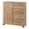 SIDEBOARD Döbritz - Eichefarben, Holzwerkstoff (80/84/28cm) - [en.casa]