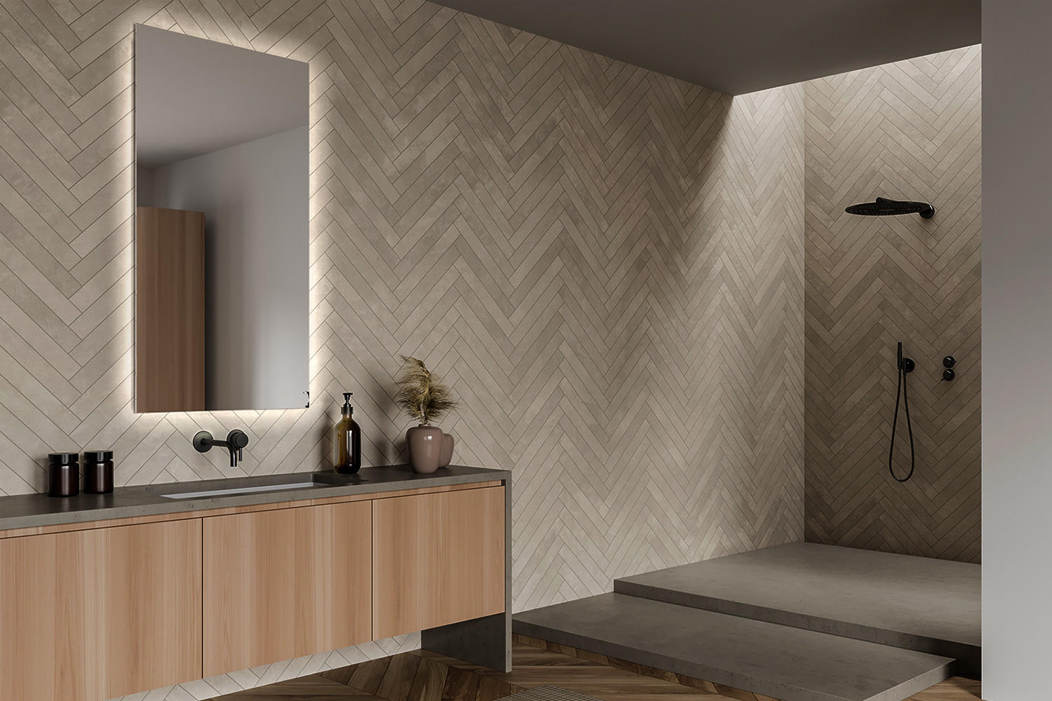 LED-SPIEGEL 70x50 cm Rechteckig Neutralweiß 4000K - Transparent, Glas (50/70/0.4cm) - Wallfluent