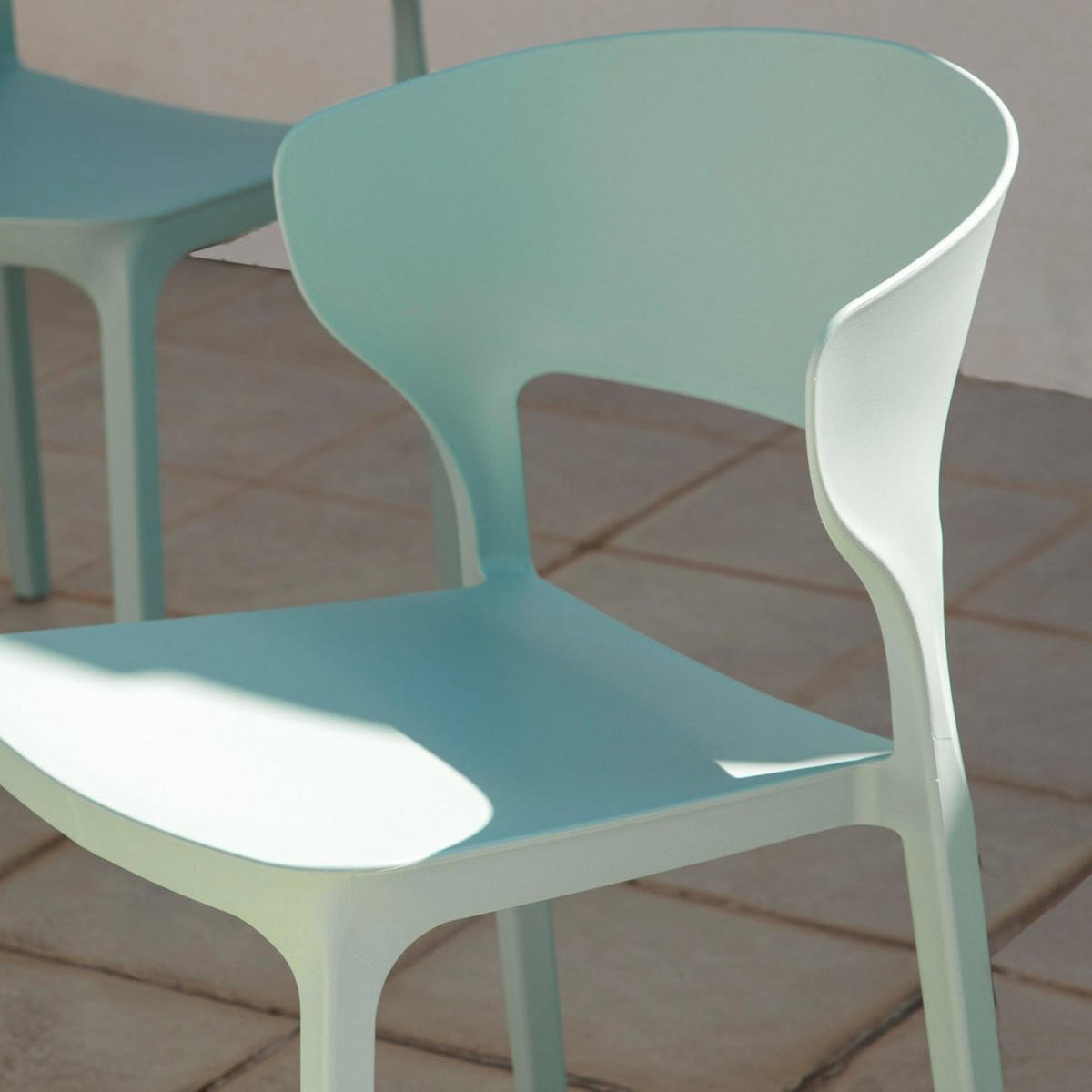 STUHL FÜR DRAUSSEN Serin Grün 48 cm x 76 cm - Grün, Kunststoff (48/76/52cm)