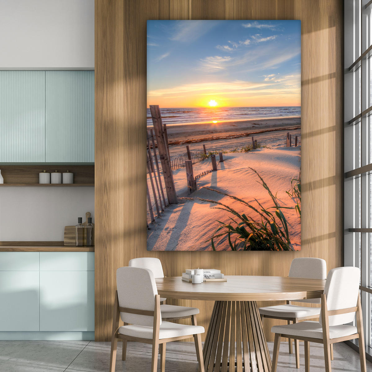 SLIKA NA PLATNU Plaža 90x140 cm - bež, tekstil (90/140cm) - MuchoWow