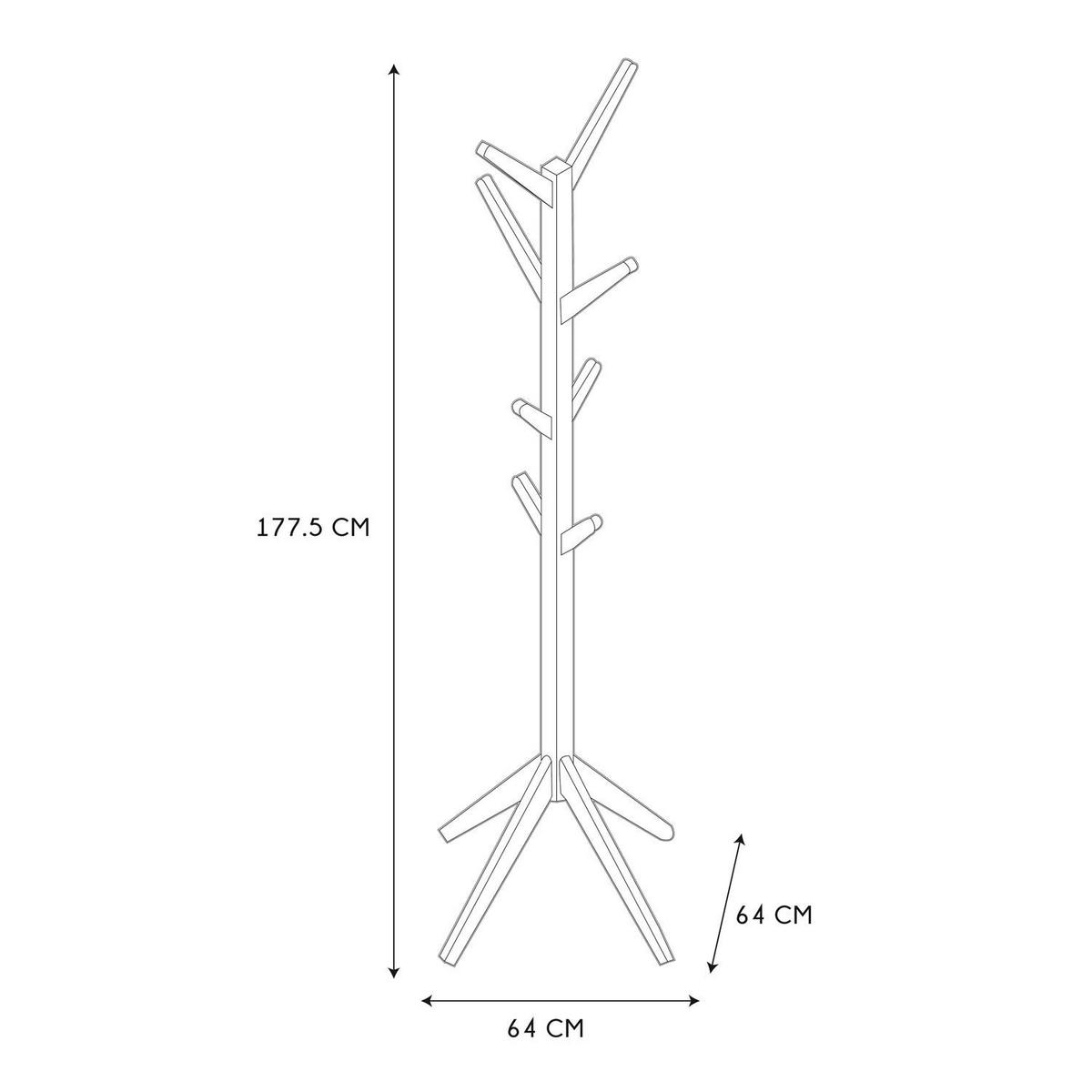 KLEIDERSTÄNDER Baum weiß 45/177,5/45 cm - Weiß, Holzwerkstoff (45/177.5/45cm) - Calicosy