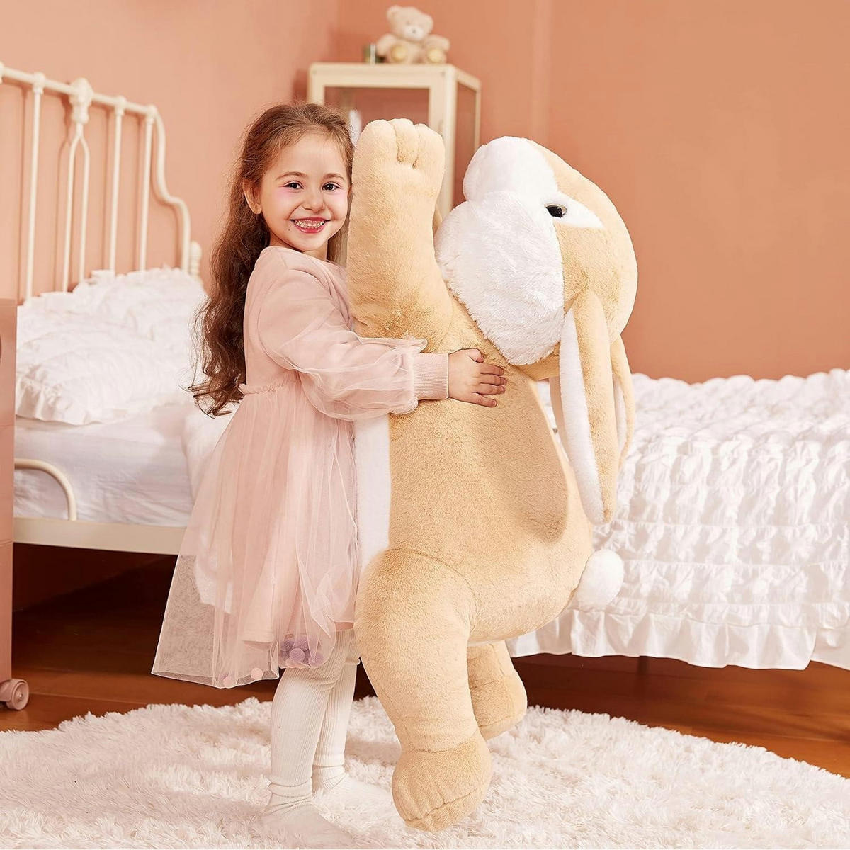 STOFFTIER Hase 78 cm - Braun, Textil (33/76.2cm)