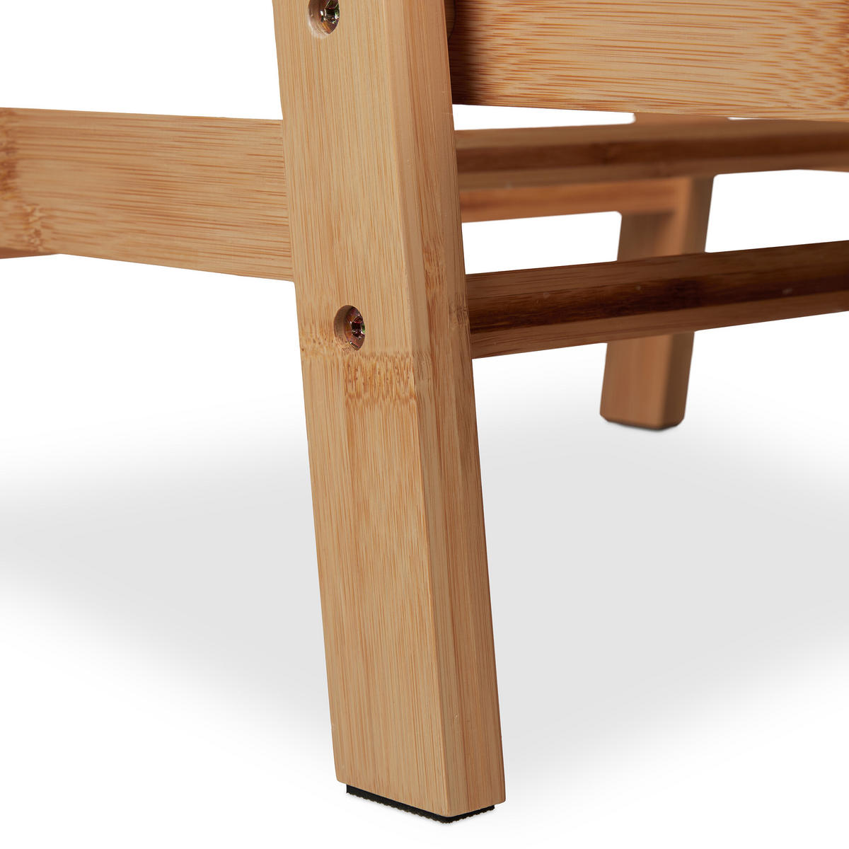 TRITTHOCKER - Hellbraun, Holz (45/48/51cm) - Relaxdays