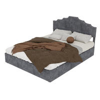 BETTRAHMEN 140/200 cm, Grau, Velours, ohne Kopfteil - Grau, Holz (140/200cm) - SHOPENTRA