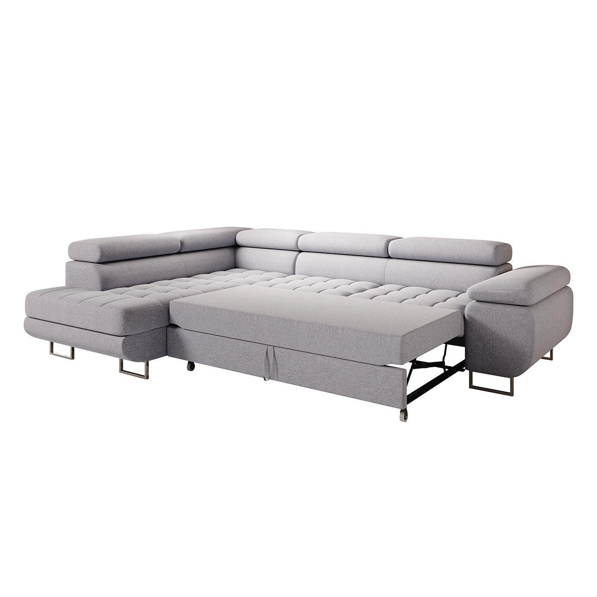 ECKSOFA Eden 4 Sitzplätze Blau - Blau, Holzwerkstoff (271/201cm) - Petits-meubles