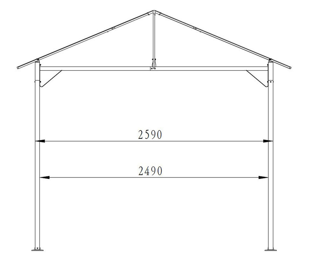 PAVILLON Nizza 3x3m Sand - Beige, Metall (300/261/300cm) - QUICK STAR