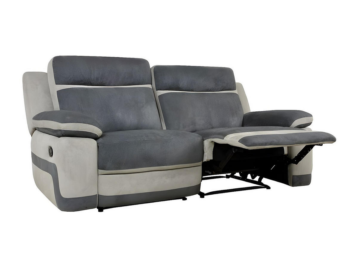 RELAXSOFA - 3 Personen - stoff - anthrazitgrau Talca - Anthrazit, Textil (199/98/96cm) - Vente-Unique