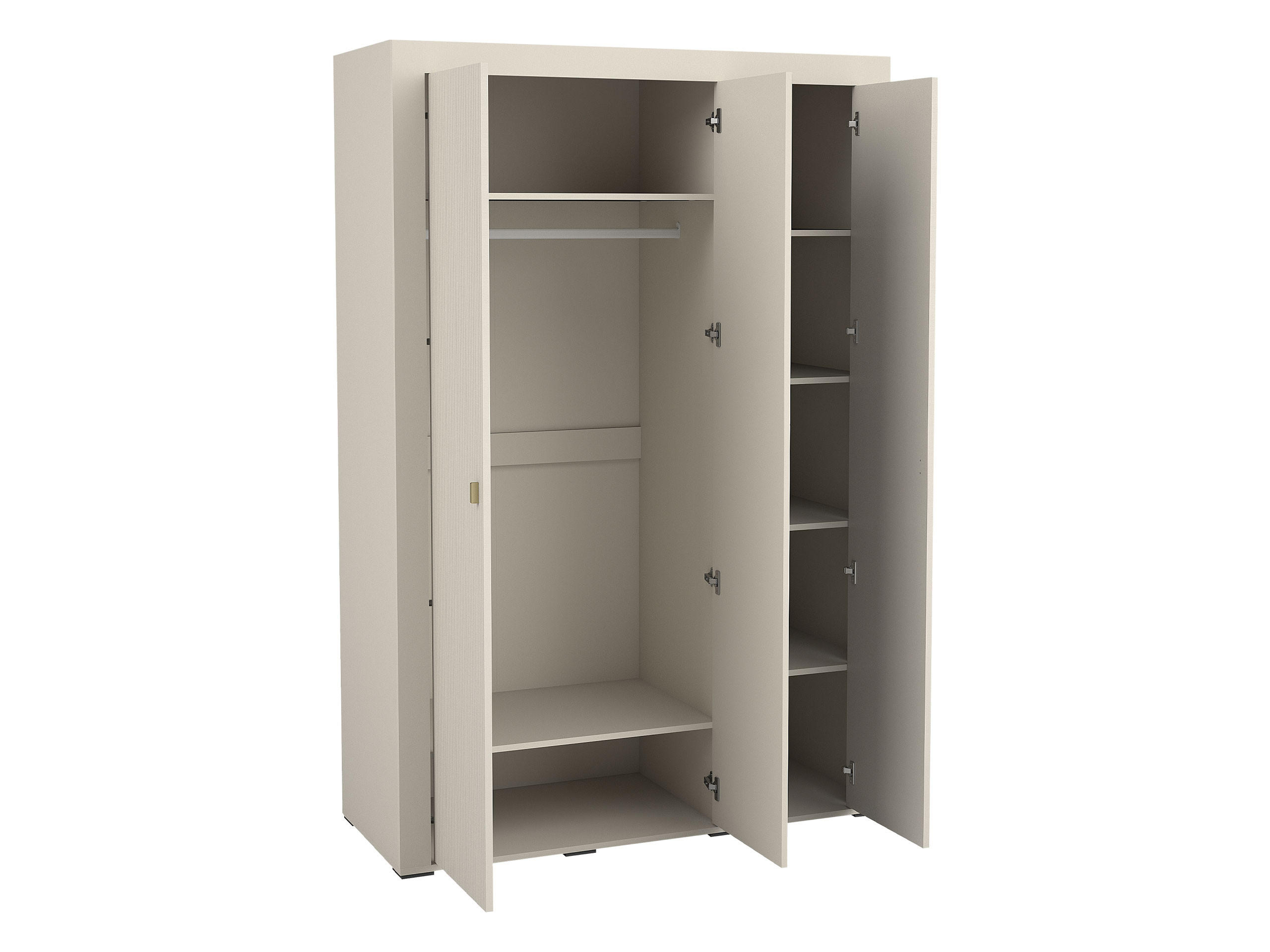 Thumbnail - Mirjan24 Kleiderschrank, Weiß, Holzwerkstoff, Rechteckig, 138x206x56 cm, Schlafzimmer, Kleiderschränke