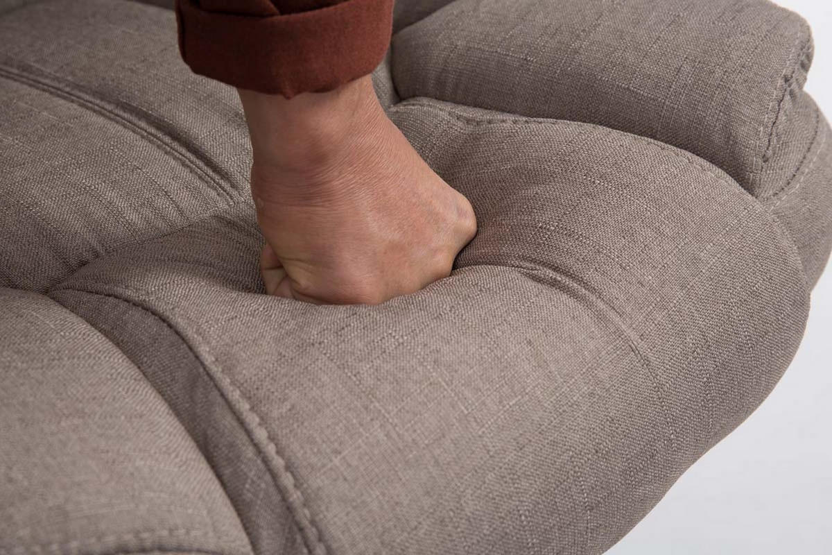 BÜROSTUHL Xavier Two, Stoffbezug Taupe - Taupe, Textil/Metall (62/125/70cm) - TPFLiving