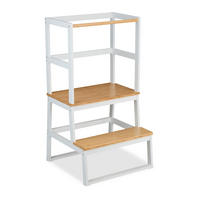 LERNTURM - Naturfarben, Holz (50/93/48.5cm) - Relaxdays