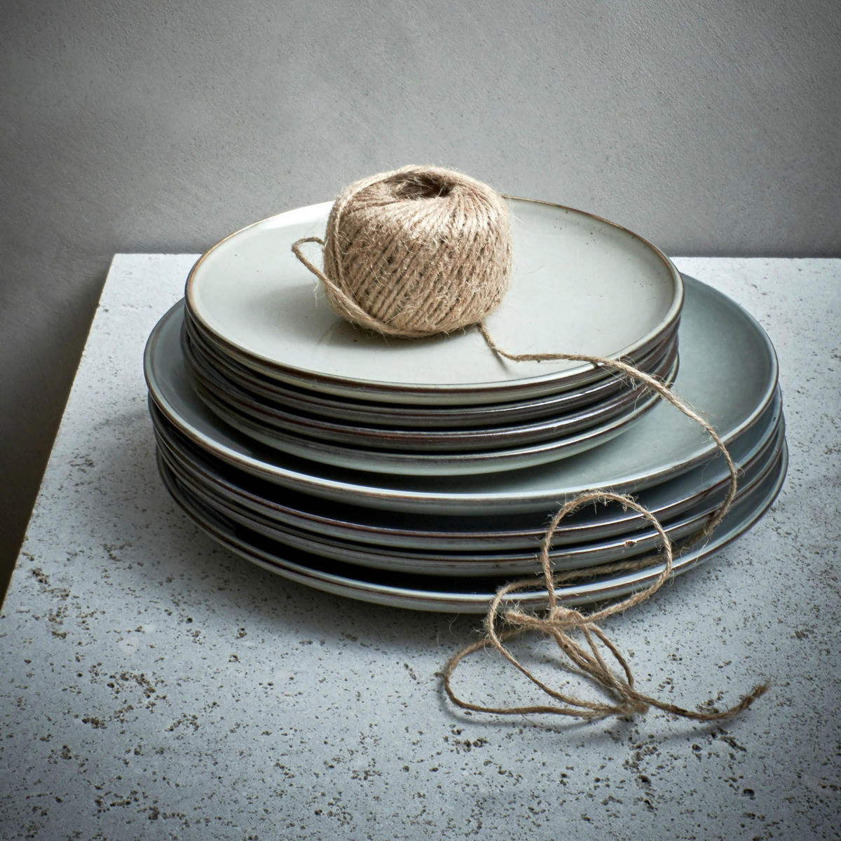 SPEISETELLER Freckles Grün ø 26 cm - 4 Stück - Grün, Keramik (1/2/3cm)