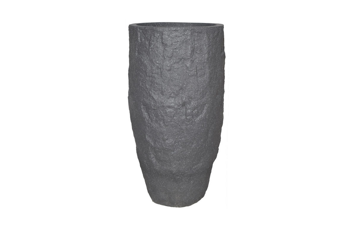 PFLANZKASTEN The Rock 27x53 cm, Grau, Fiberstone - Anthrazit, Kunststoff (27/53/27cm) - dasmöbelwerk