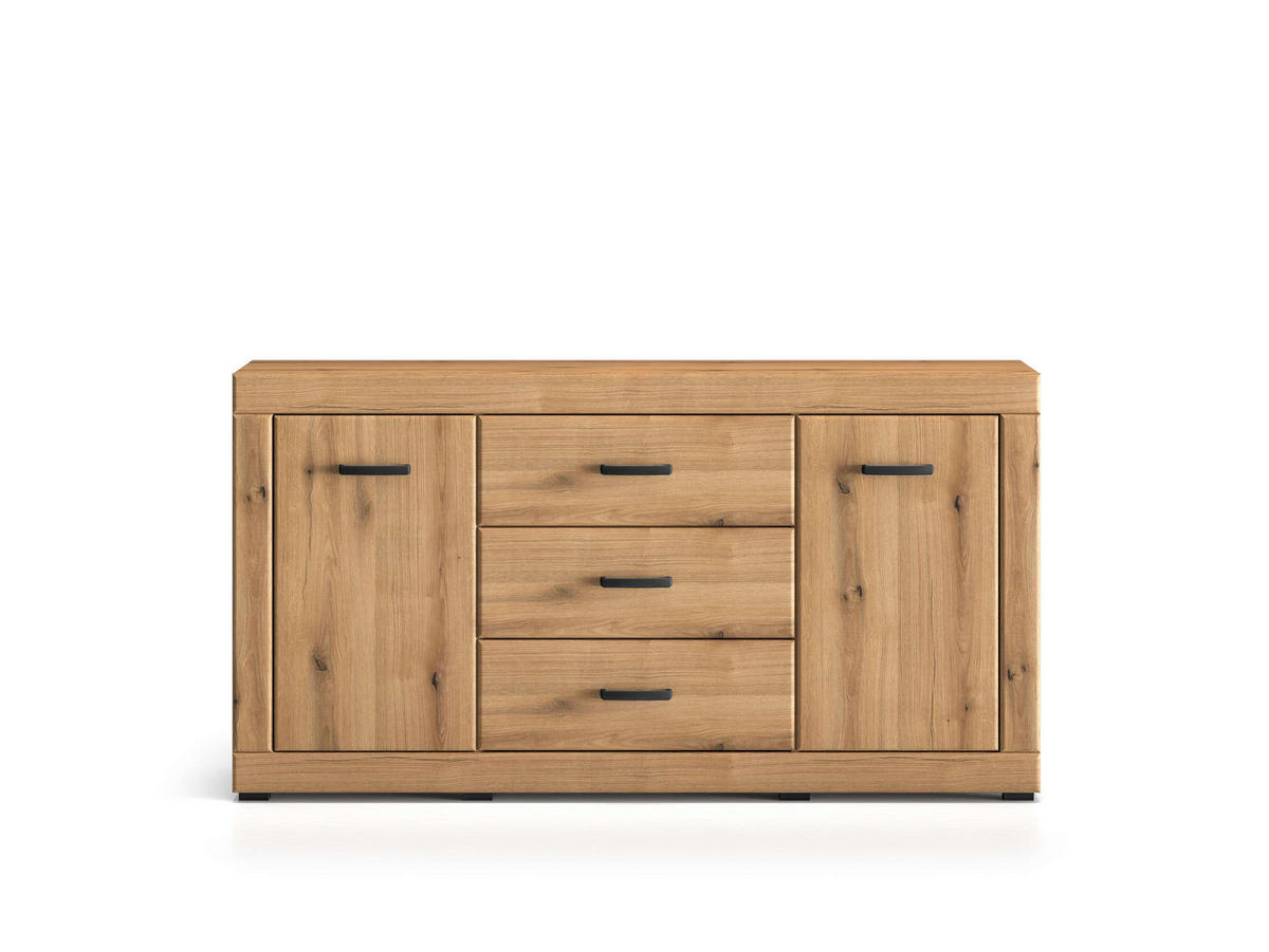 WOHNZIMMER Set 3-tlg. – Dora – Eichefarben - Eichefarben, Holzwerkstoff (92/144/40cm) - hi-markt