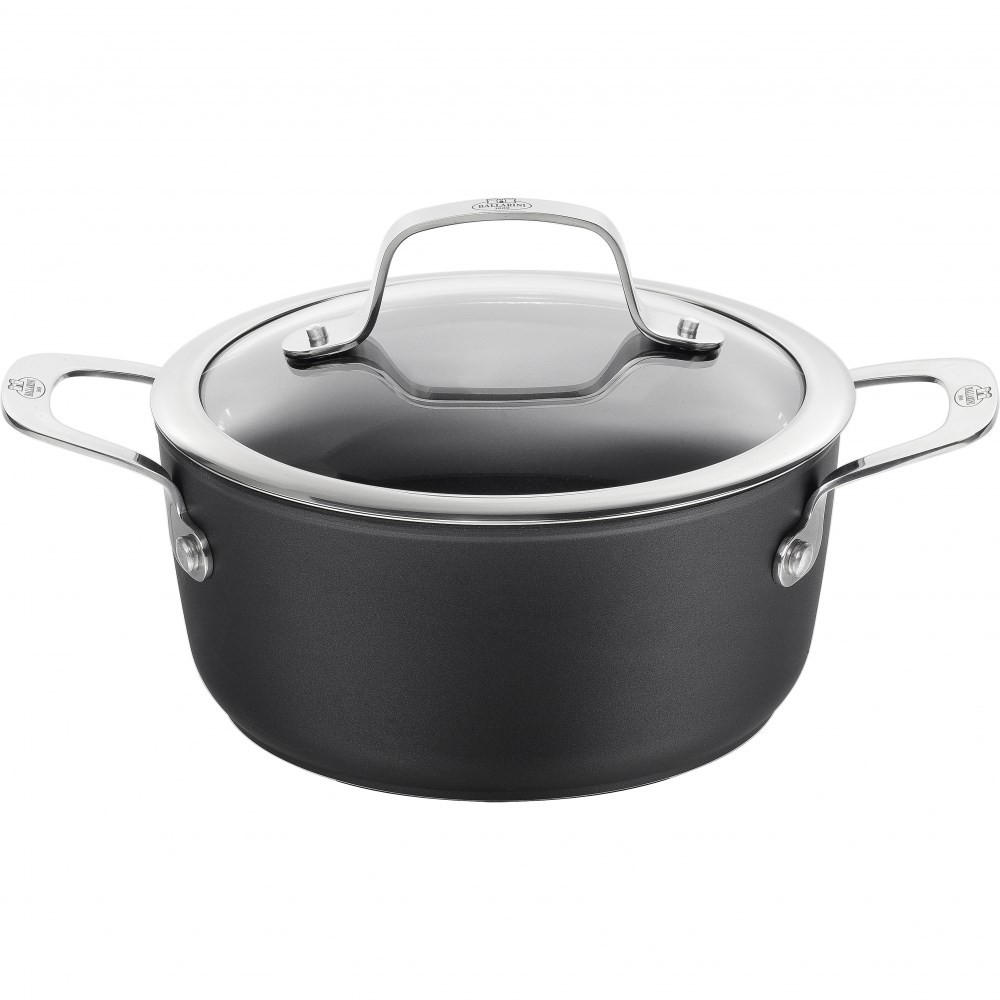 TOPF Schwarz 24/24/18 cm ALBG2LD24D - Schwarz, Metall (24cm) - Ballarini