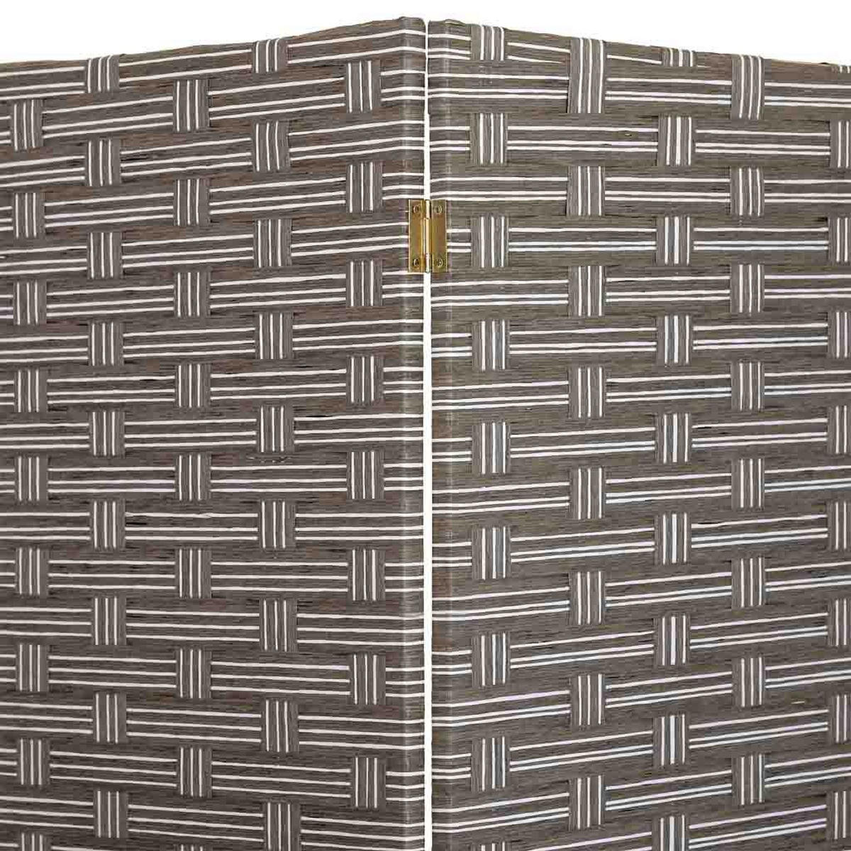 PARAVENT aus geflochtenem Papier mit 4 PANEELE, 3x180cm - Grau, Papier (200/180/3cm) - Wanderlust