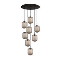 GALERIELEUCHTE Velo 8-flammig Klar Ø 25cm - Klar/Schwarz, Glas (25/25/27cm) - s.luce