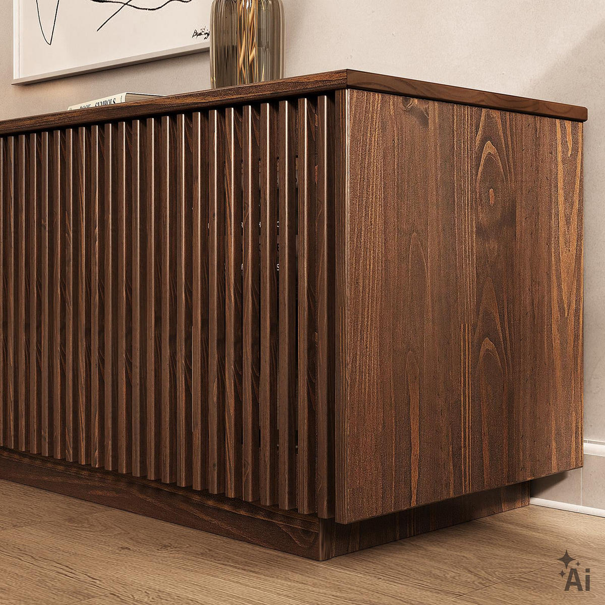 LOWBOARD OLE nussbaum - Nussbaumfarben, Holz (175/37/38cm) - IDIMEX