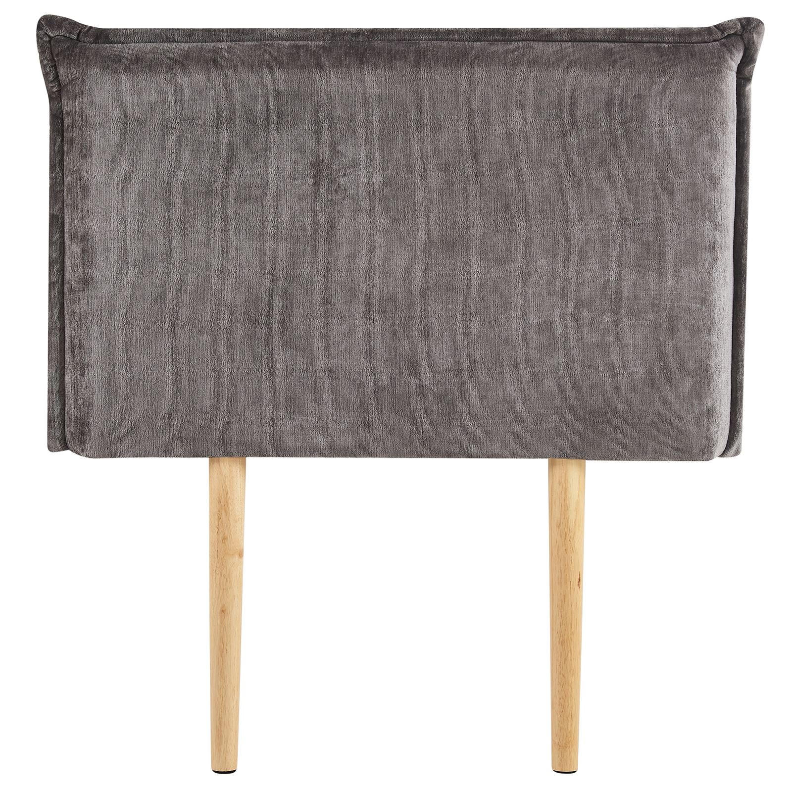 KOPFTEIL DELMO 90X190 CM - Grau, Textil (91/99/7cm) - IDIMEX