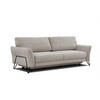 SOFA LOREM 3-Sitzer mit Schlaffunktion, beige - Beige/Schwarz, Holz/Textil (232/90/107cm) - Courtois Laville