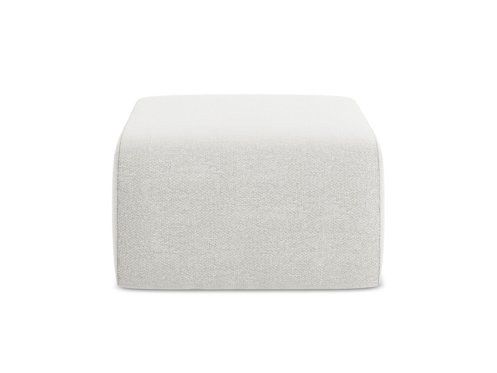 POUF Bouclé Stoff Weiß - Schwarz/Weiß, Holzwerkstoff/Kunststoff (72/42/94cm) - Makamii