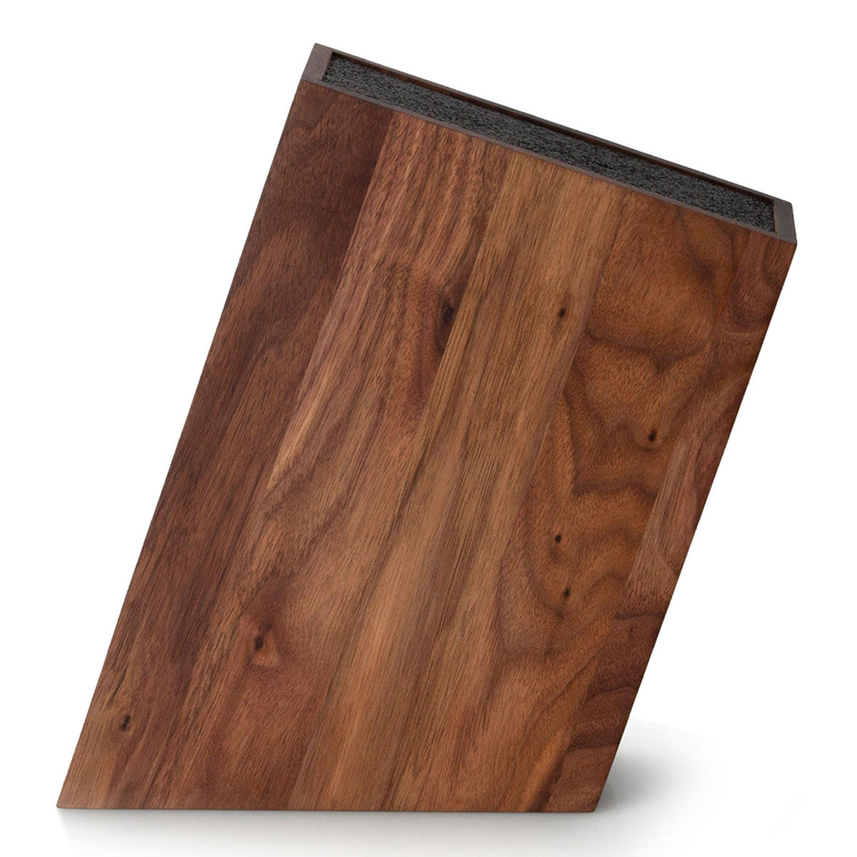 MESSERBLOCK mit flexiblem Einsatz, schräg stehend, Walnussholz - Braun, Holz (28/9/29cm) - Continenta