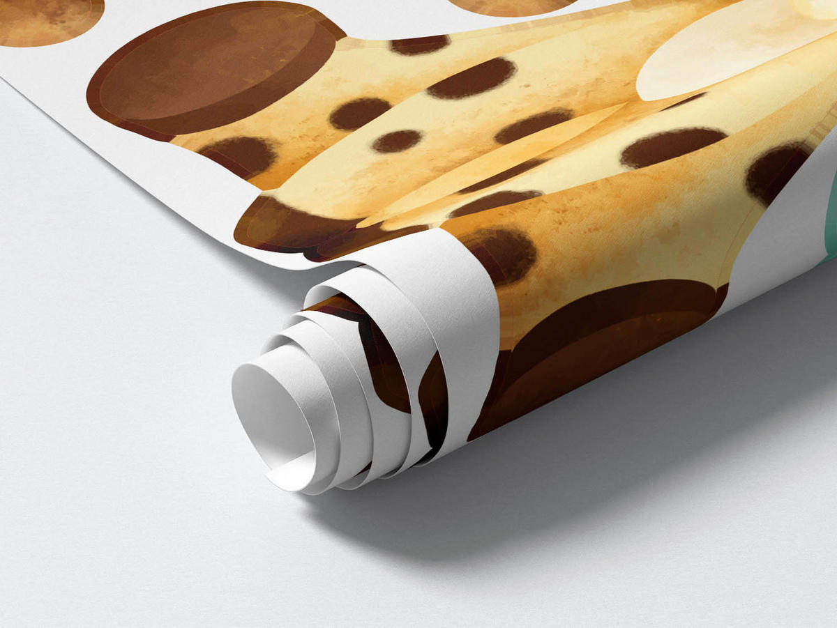 WANDAUFKLEBER 130x220cm - Giraffen auf Safari - Multicolor, Kunststoff (130/220/0.1cm) - Wallfluent