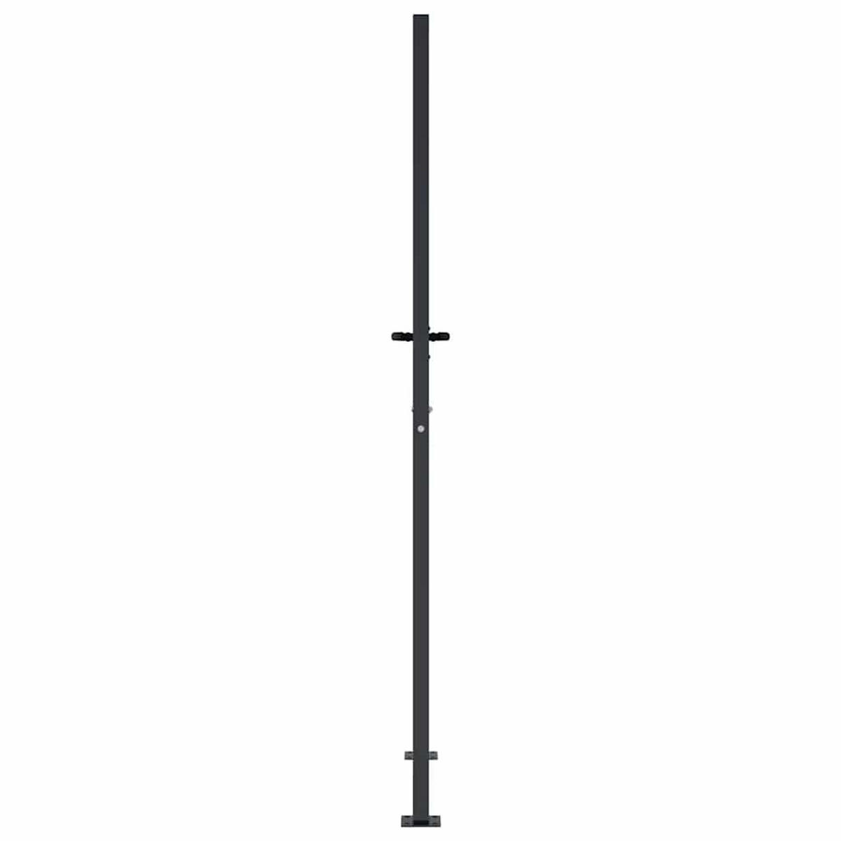 GARTENTOR im Quadratisches Design, 110/205 cm, aus Stahl, Anthrazit - Grau, Metall (200/205cm) - vidaXL