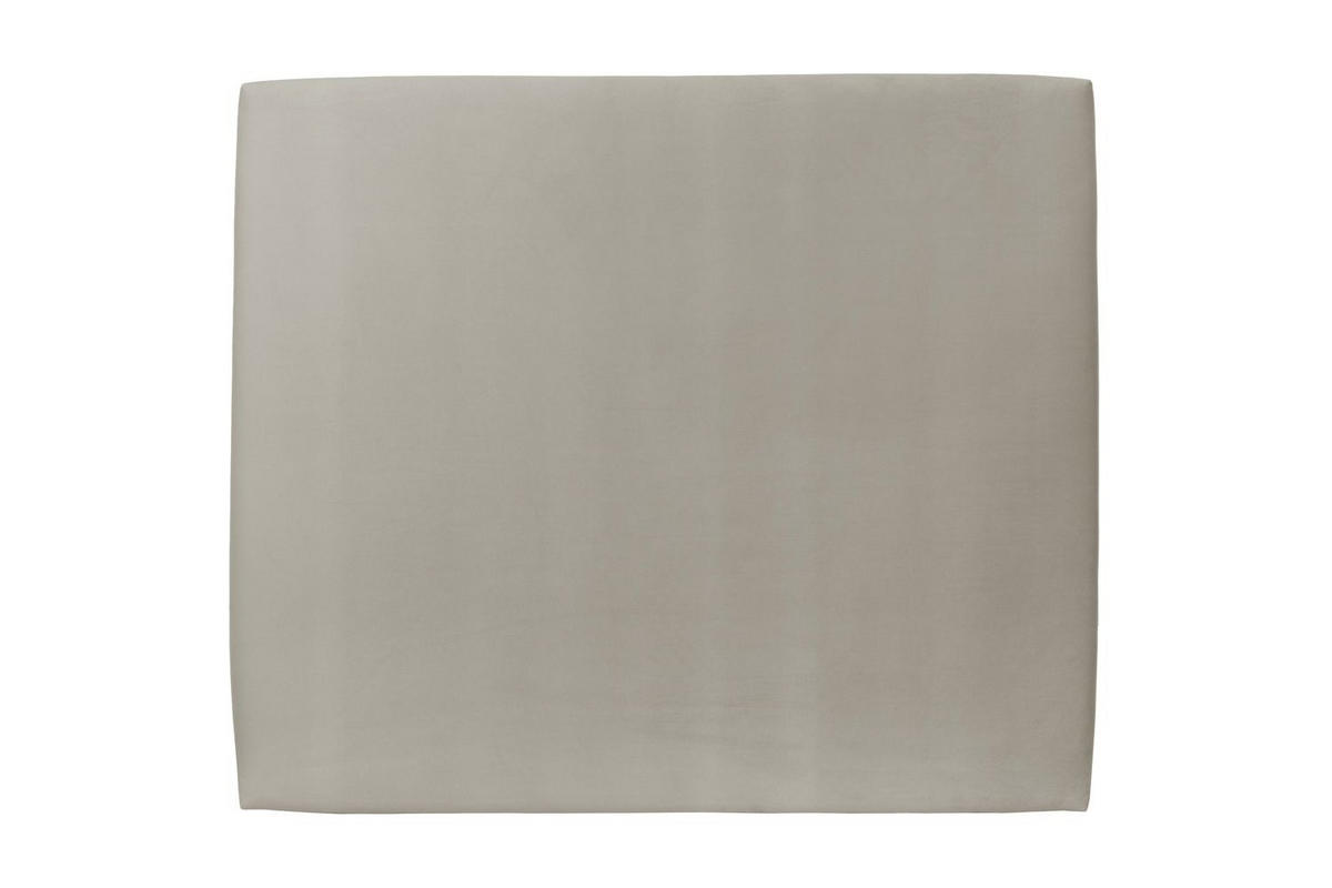 KOPFTEIL gepolstertes – taupefarbener Samtstoff - 135 cm - Taupe/Beige, Holz (135/120/10cm) - Sommeil de Plomb