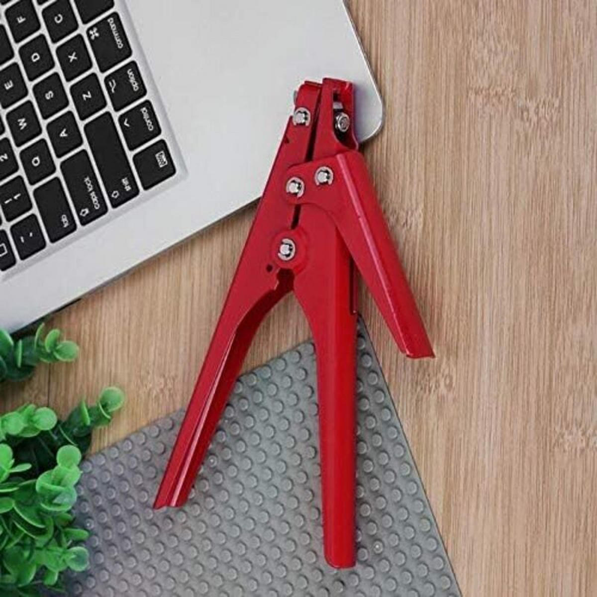 ZANGE – Einstellbare Spannung, geeignet für selbstspannende Schlauchschellen. - Rot, Metall (20/15/1cm) - DCA