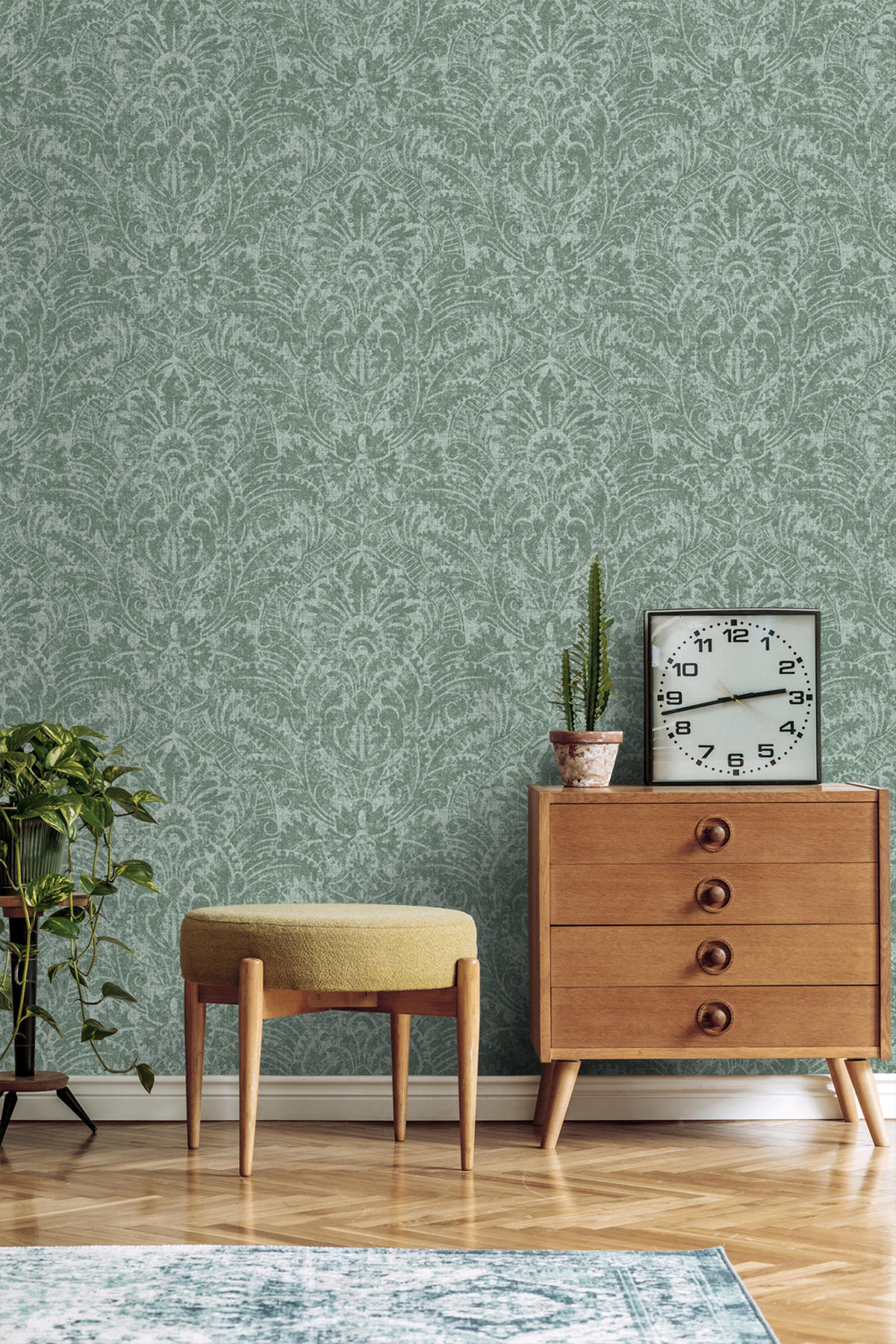 TAPETE Ornamente 50 x 900 cm - Blau, Papier (50/900cm) - ESTAhome