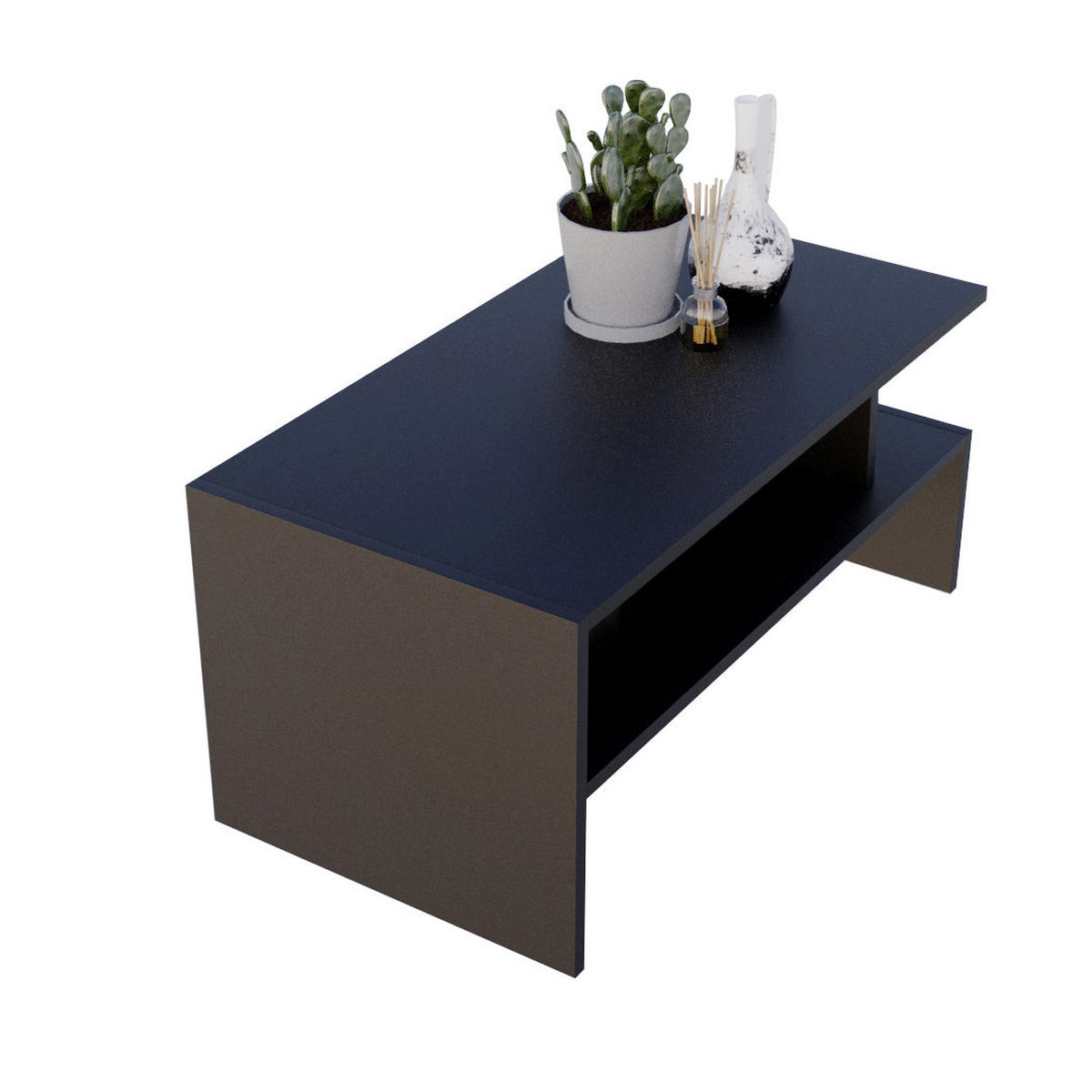 COUCHTISCH JULA 93 - Schwarz, Holz (50/93/45cm) - Mat-Haus
