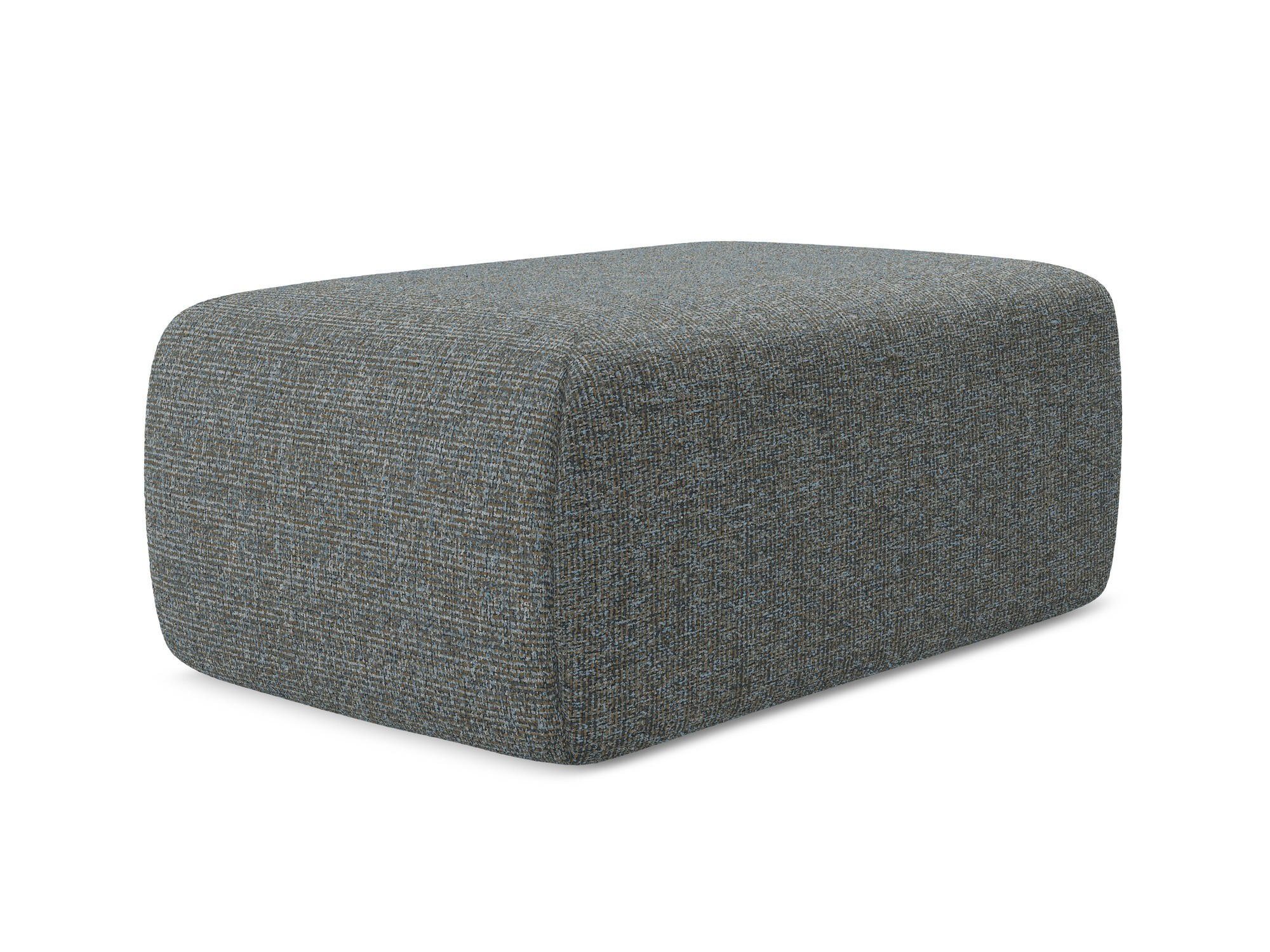POUF Strukturstoff Stoff Grau - Dunkelgrau/Schwarz, Kunststoff/Textil (102/40/62cm) - Makamii