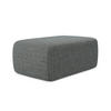 POUF Strukturstoff Stoff Grau - Dunkelgrau/Schwarz, Kunststoff/Textil (102/40/62cm) - Makamii
