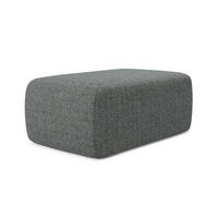 POUF Strukturstoff Stoff Grau - Dunkelgrau/Schwarz, Kunststoff/Textil (102/40/62cm) - Makamii