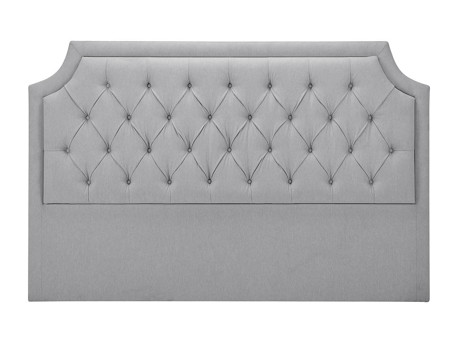 POLSTER-BETTKOPFTEIL - 150 cm - Stoff - Hellgrau - JOHENE - Hellgrau, Textil (150/110/8cm) - Vente-Unique