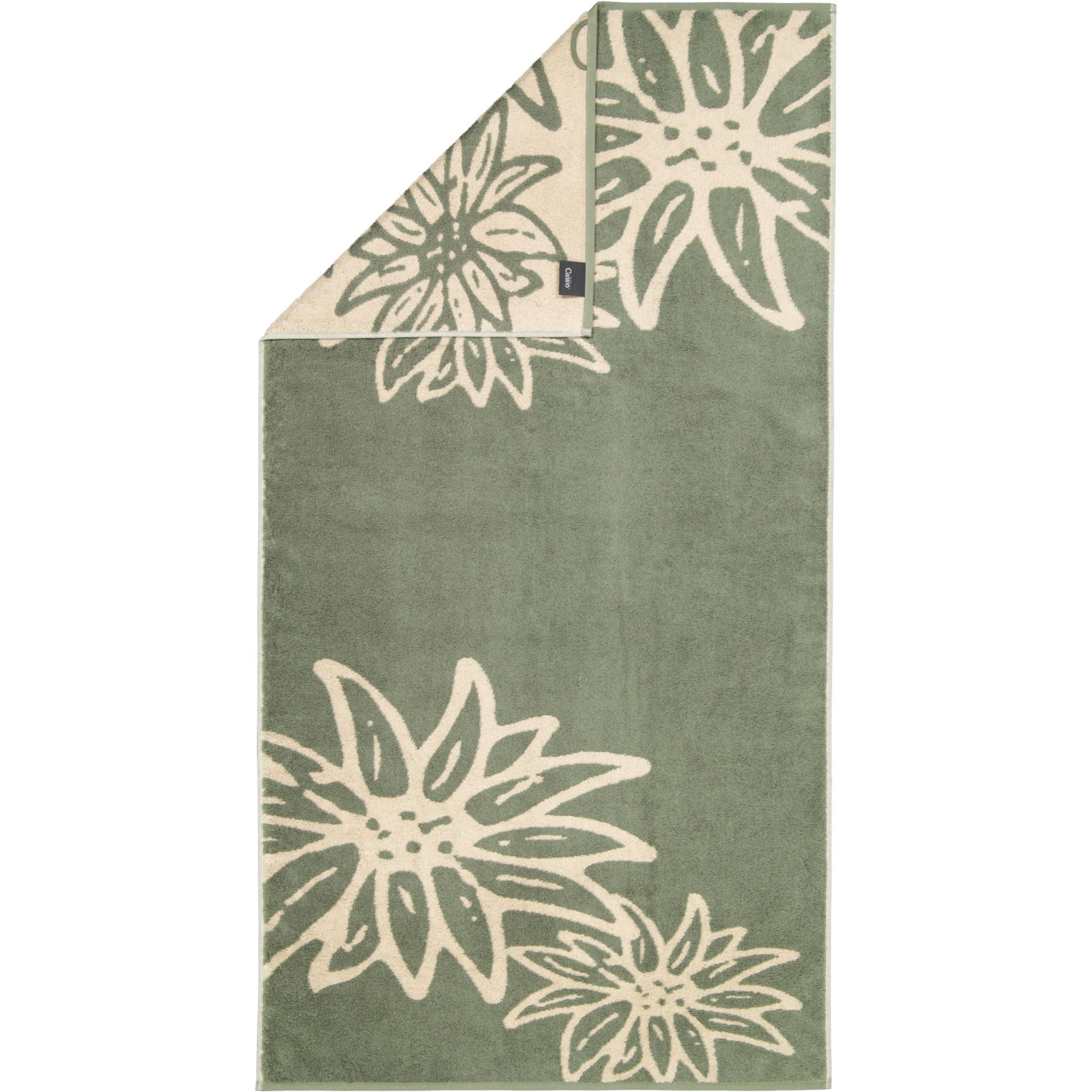 DUSCHTUCH ALPENCHIC EDITION EDELWEISS 6230 ZIRBE - 43 - Grün, Textil (70/140cm) - Cawoe