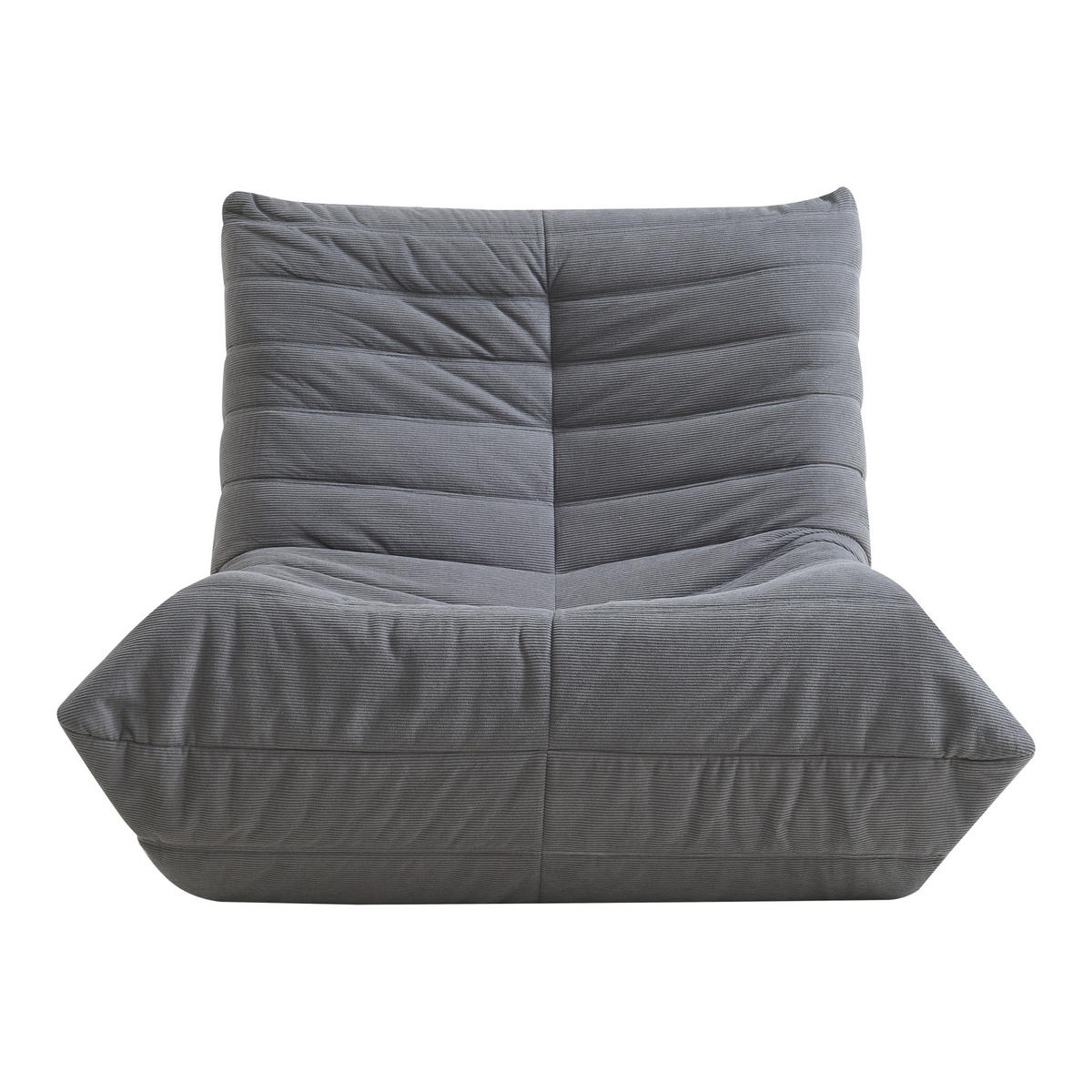 PODLAHOVÉ KŘESLO Kodsø - šedá, textil (90/75/100cm) - [en.casa]