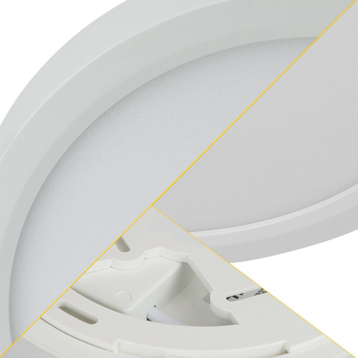 LED-DECKENLEUCHTE Berlin 22 cm - Weiß, Kunststoff (22/22/2.5cm) - Nettlife