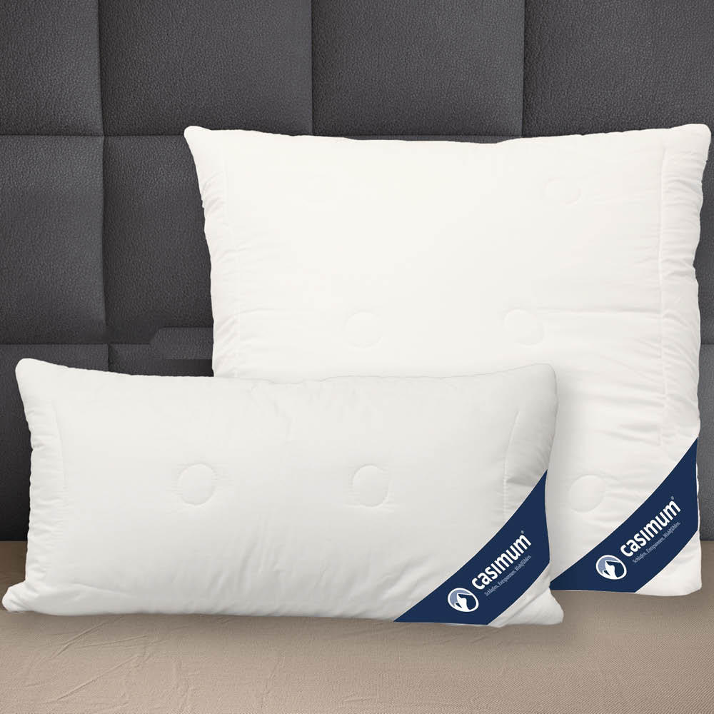 KOPFKISSEN 80x80 cm, weich & stützend, Naturhaarkissen mit 100% Kamelflaumhaar (Außen) - Weiß, Textil (80/80cm) - casimum