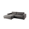 ECKSOFA MADELINE Grau Cord - Schwarz/Grau, Kunststoff/Textil (270/190cm) - KAWOLA