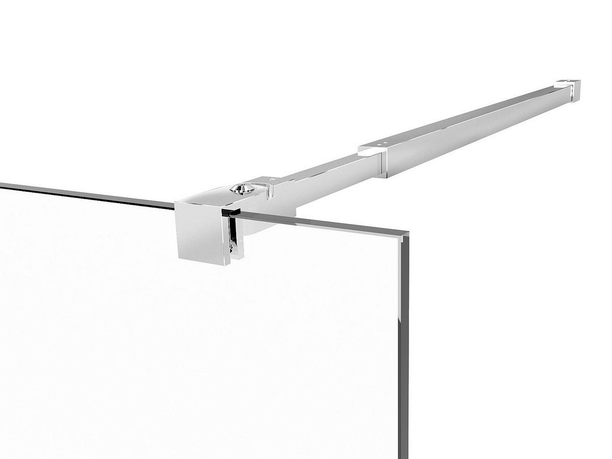 DUSCHTRENNWAND Seitenwand italienische Dusche - 120 x 200 cm - Chromfarben - DAREN - Silberfarben, Metall (120/200cm) - Vente-Unique