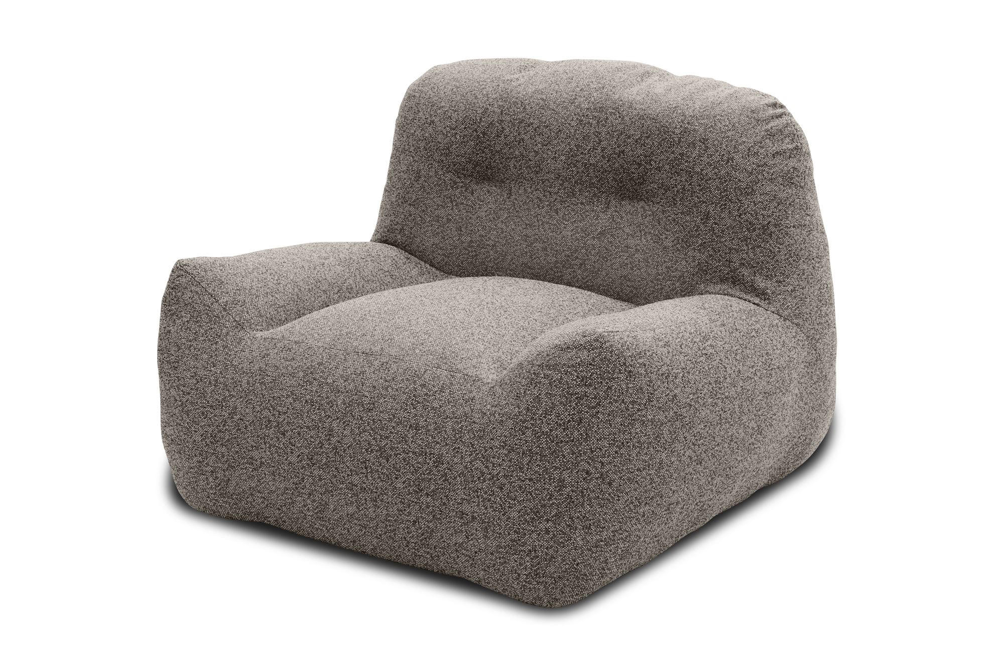 GARTENLOUNGE-SESSEL Branizlawa 103x71x102 mit Outdoorbezug zementgrau - Grau, Kunststoff (103/71/102cm) - 58aufmkessel