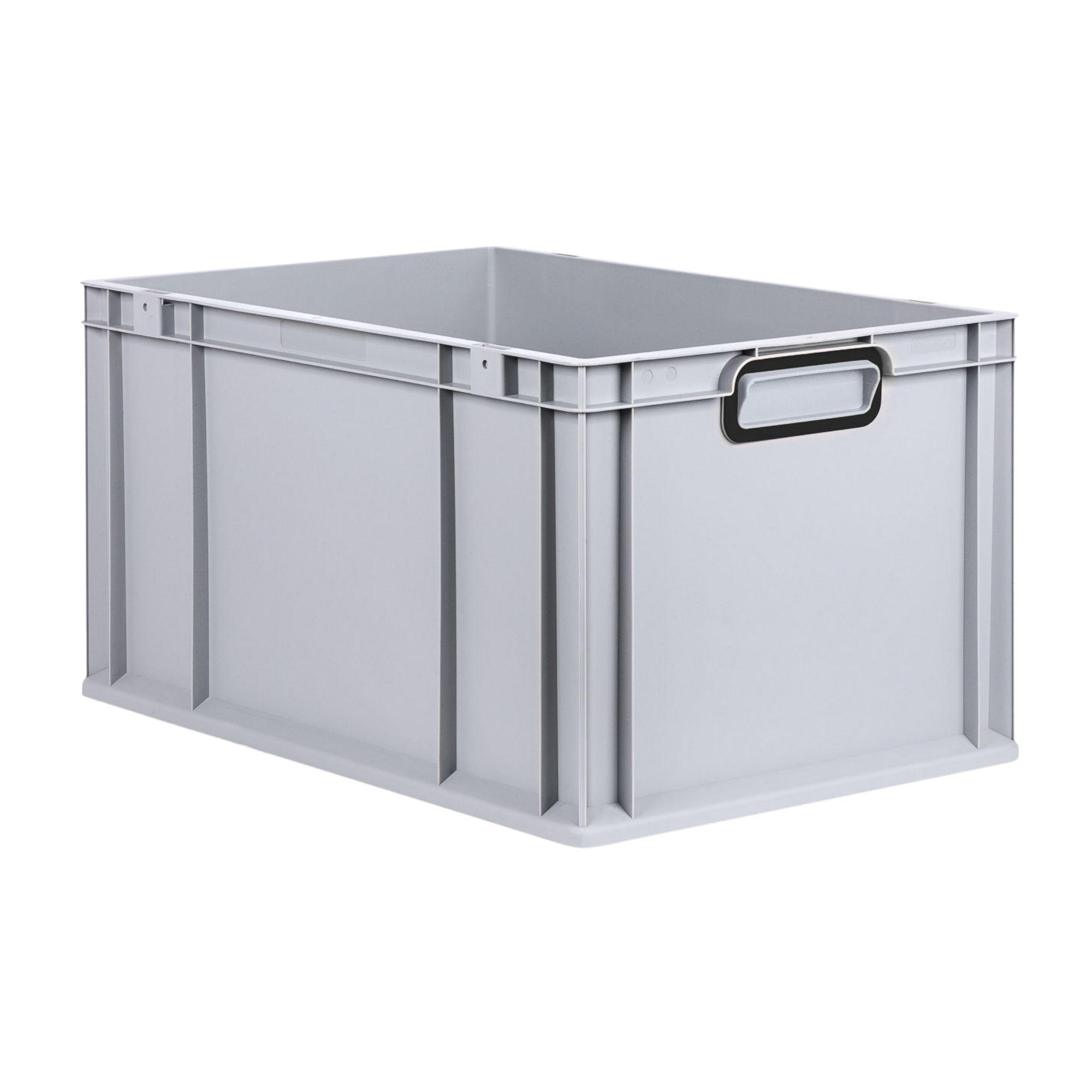 EUROBOX NextGen Color 32x40x60 cm 65 Liter Griffe schwarz zu, Grau - Schwarz/Grau, Kunststoff (40/32/60cm) - PROREGAL