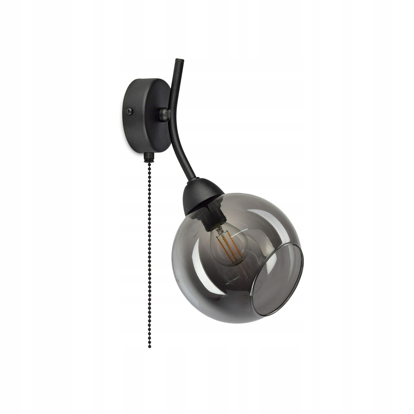 WANDLEUCHTE Hegel - Transparent/Anthrazit, Glas/Metall (20/30/15cm) - kiki design